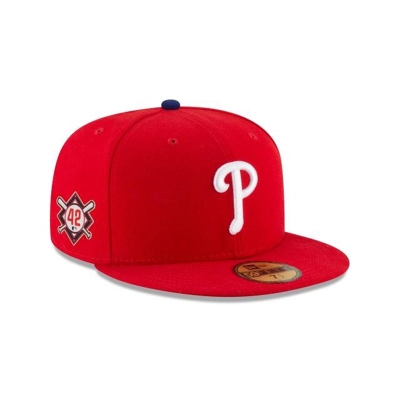 Red Philadelphia Phillies Hat - New Era MLB Jackie Robinson Day 59FIFTY Fitted Caps USA1290478